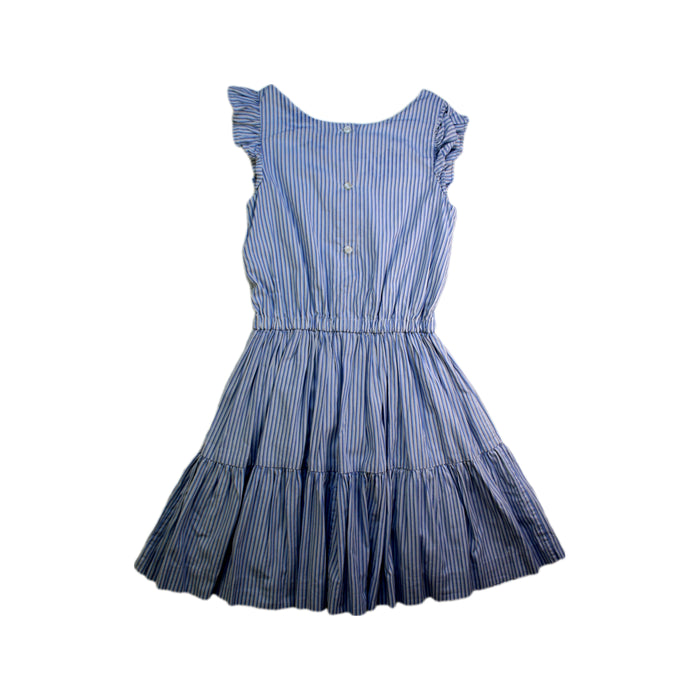 A Blue Sleeveless Dresses from Polo Ralph Lauren in size 8Y for girl. (Back View)