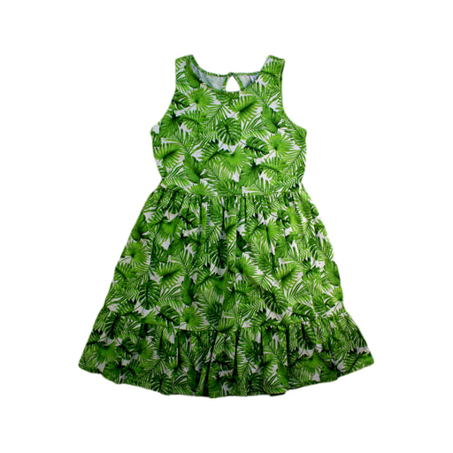 A Green Sleeveless Dresses from Janie & Jack in size 8Y for girl. (Front View)