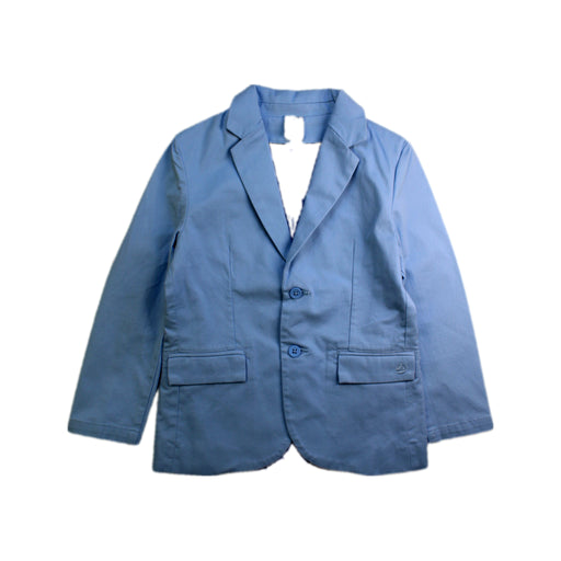 A Blue Blazers from Petit Bateau in size 6T for boy. (Front View)