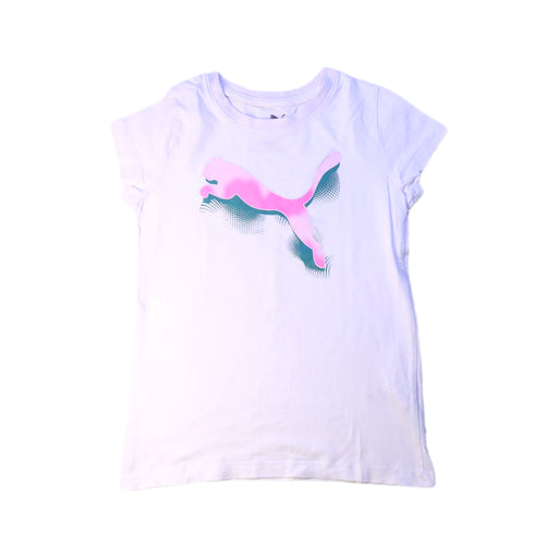 A White Short Sleeve T Shirts from Puma in size 6T for girl. (Front View)