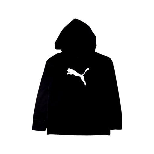 A Black Hooded Sweatshirts from Puma in size 6T for boy. (Front View)