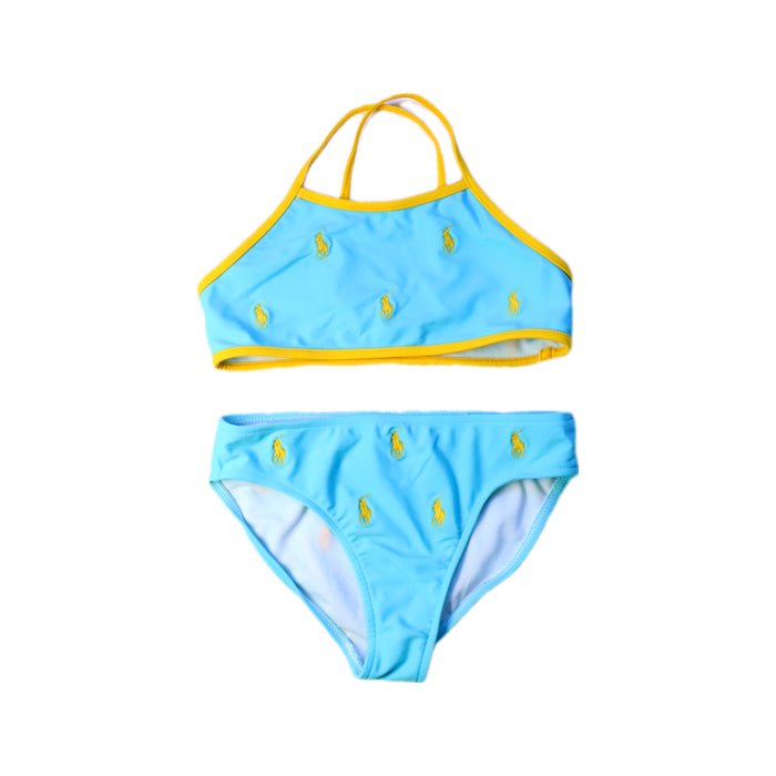 A Blue Bikinis from Polo Ralph Lauren in size 6T for girl. (Front View)