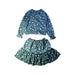 A Green Skirt Sets from Nicole Miller in size 7Y for girl. (Back View)