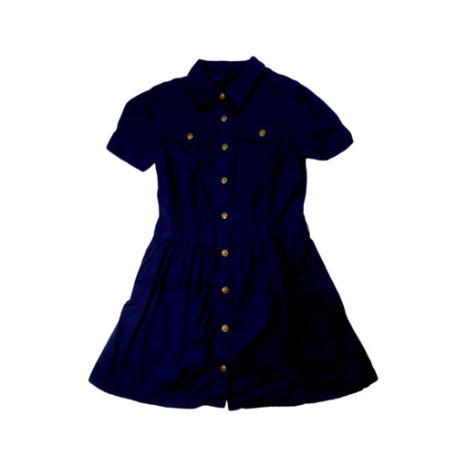 A Navy Short Sleeve Dresses from Polo Ralph Lauren in size 6T for girl. (Front View)