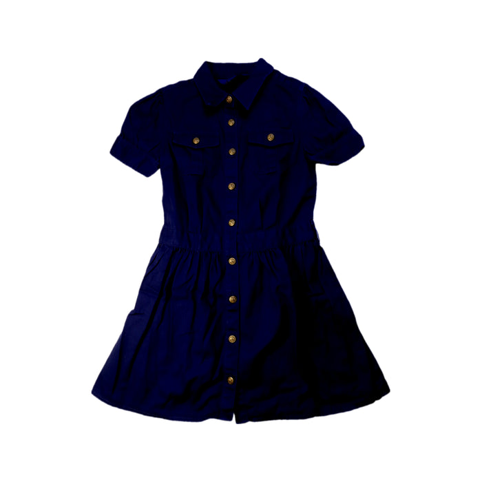 A Navy Short Sleeve Dresses from Polo Ralph Lauren in size 6T for girl. (Front View)