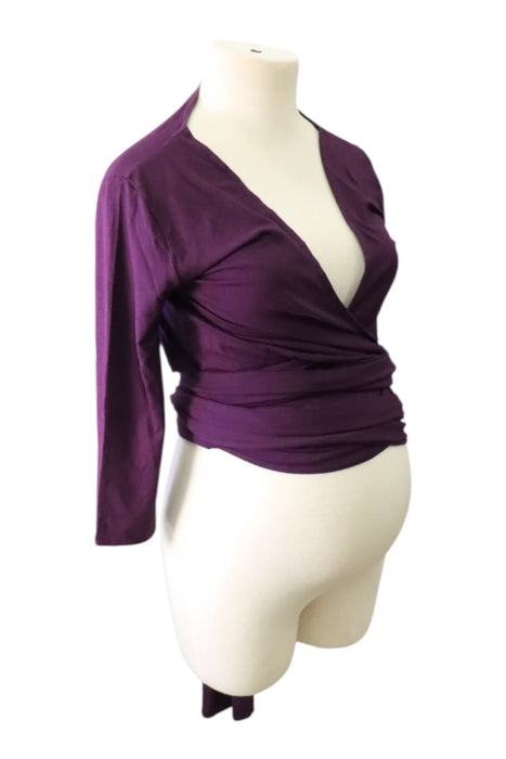 A Purple Long Sleeve Tops from Isabella Oliver in size Maternity-M for maternity. (Back View)