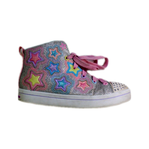 A Multicolour Sneakers from Skechers in size 7Y for girl. (Front View)
