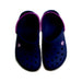 A Blue Slip Ons from Crocs in size 4T for girl. (Back View)