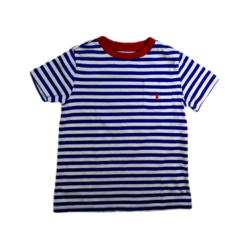 A Blue Short Sleeve T Shirts from Polo Ralph Lauren in size 6T for boy. (Front View)