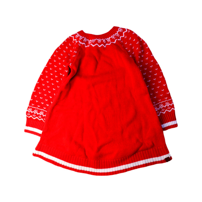 A Red Sweater Dresses from Roots in size 5T for girl. (Front View)