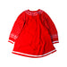 A Red Sweater Dresses from Roots in size 5T for girl. (Back View)