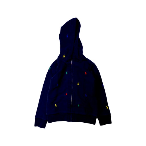 A Navy Hooded Sweatshirts from Polo Ralph Lauren in size 5T for girl. (Front View)