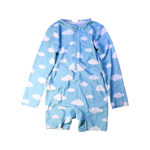 A Blue Rash Guards from Kuling in size 4T for girl. (Front View)