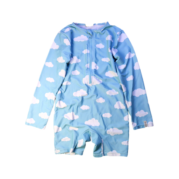 A Blue Rash Guards from Kuling in size 4T for girl. (Front View)