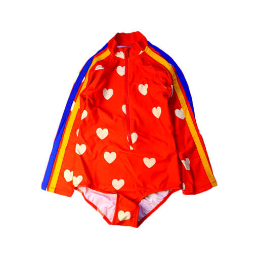 A Orange Swimsuits from Mini Rodini in size 5T for girl. (Front View)