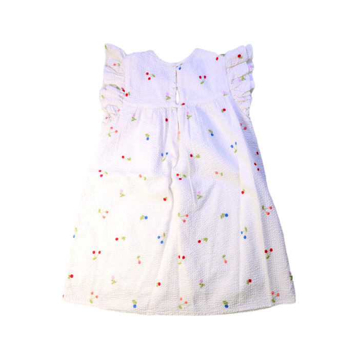 A White Sleeveless Dresses from Bonpoint in size 6T for girl. (Back View)