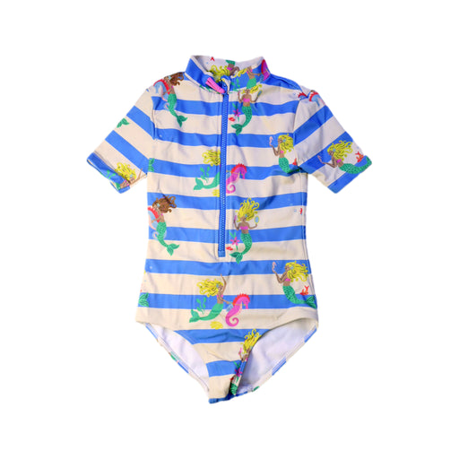 A Blue Rash Guards from Boden in size 6T for girl. (Front View)