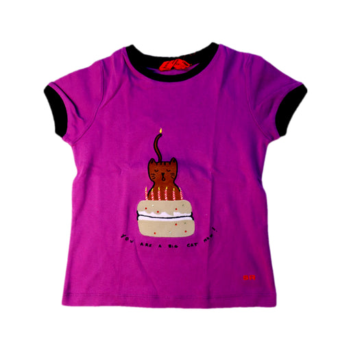 A Purple Short Sleeve T Shirts from Sonia Rykiel in size 6T for girl. (Front View)