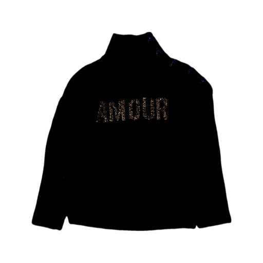 A Black Buttoned Sweatshirts from Zadig & Voltaire in size 6T for girl. (Front View)