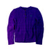 A Purple Buttoned Sweatshirts from Ralph Lauren in size 6T for girl. (Front View)