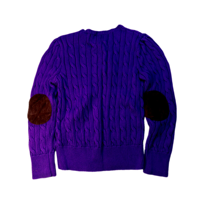 A Purple Buttoned Sweatshirts from Ralph Lauren in size 6T for girl. (Back View)