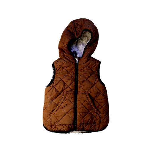 A Brown Outerwear Vests from Liewood in size 4T for boy. (Front View)
