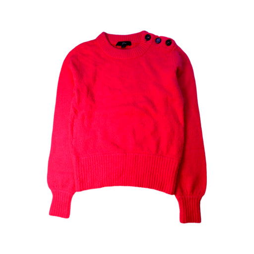 A Pink Buttoned Sweatshirts from J.Crew in size 12Y for girl. (Front View)