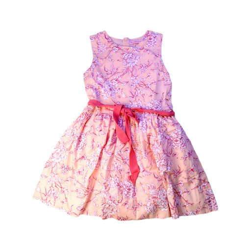 A Pink Sleeveless Dresses from Gingersnaps in size 8Y for girl. (Front View)