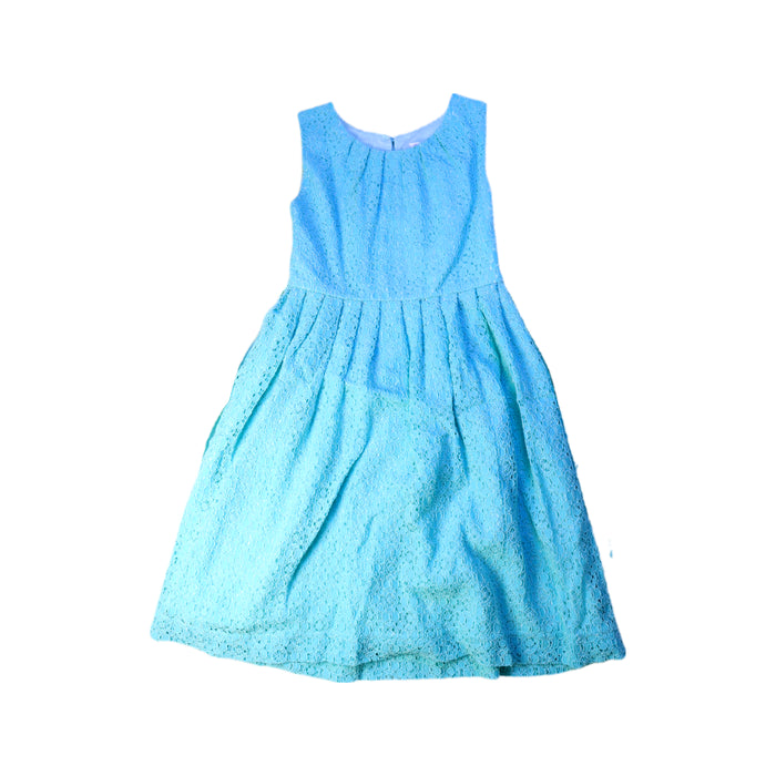 A Blue Sleeveless Dresses from Rachel Riley in size 7Y for girl. (Front View)