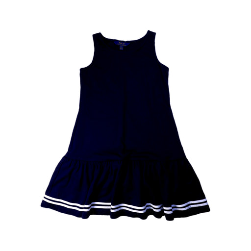 A Navy Sleeveless Dresses from Polo Ralph Lauren in size 8Y for girl. (Front View)