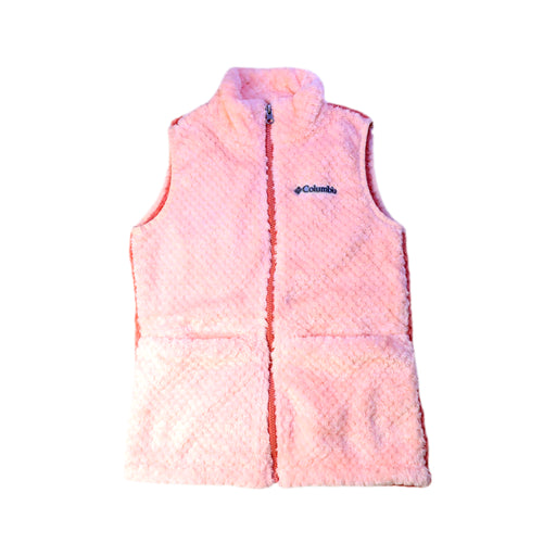 A Pink Outerwear Vests from Columbia in size 10Y for girl. (Front View)