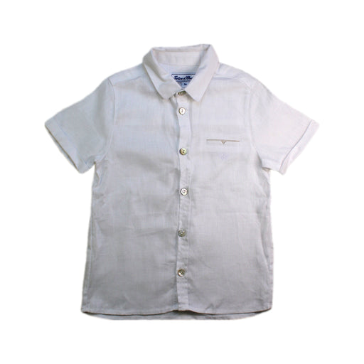 A White Short Sleeve Shirts from Tartine et Chocolat in size 5T for boy. (Front View)