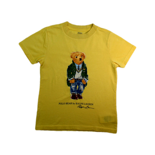 A Yellow Short Sleeve T Shirts from Polo Ralph Lauren in size 4T for boy. (Front View)