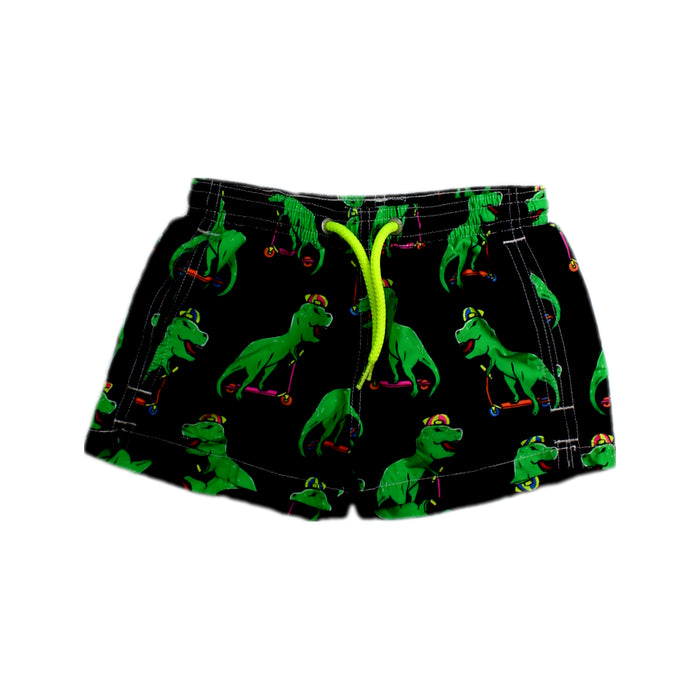 A Black Swim Shorts from MC2 Saint Barth in size 4T for boy. (Front View)