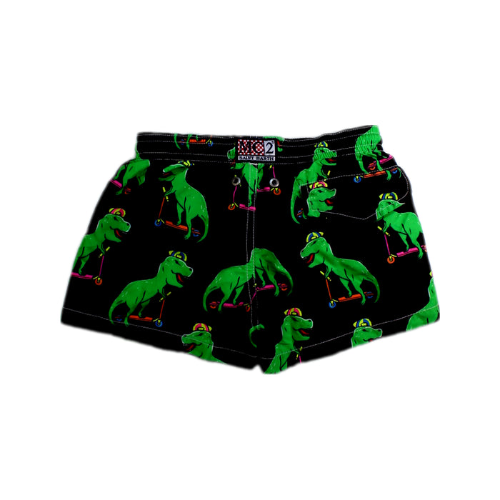 A Black Swim Shorts from MC2 Saint Barth in size 4T for boy. (Back View)