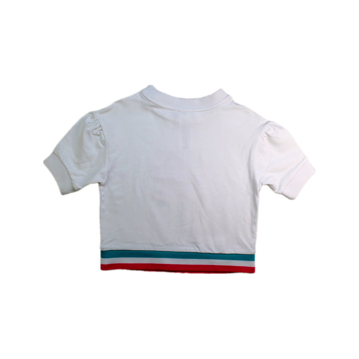 A White Short Sleeve T Shirts from Jacadi in size 8Y for girl. (Back View)