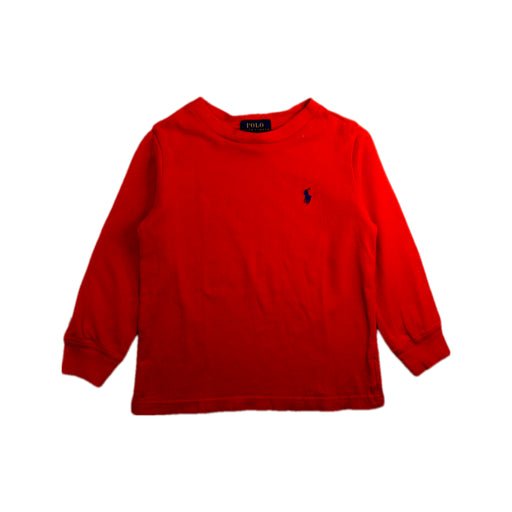 A Orange Long Sleeve Tops from Polo Ralph Lauren in size 3T for boy. (Front View)