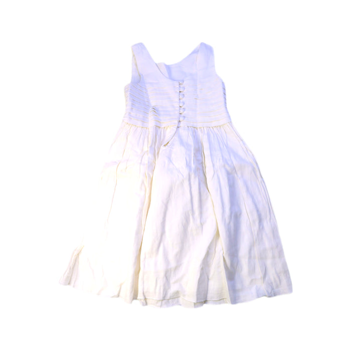 A White Sleeveless Dresses from Jacadi in size 4T for girl. (Back View)