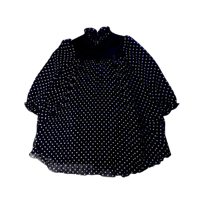 A Navy Long Sleeve Dresses from Familiar in size 4T for girl. (Front View)