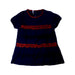 A Navy Short Sleeve Dresses from Familiar in size 4T for girl. (Front View)