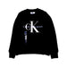 A Black Crewneck Sweatshirts from Calvin Klein in size 14Y for neutral. (Front View)