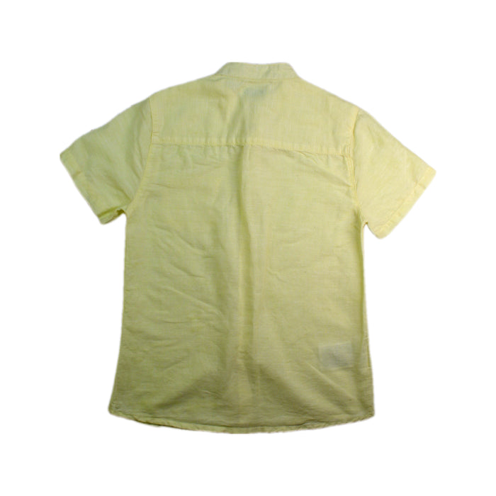 A Yellow Short Sleeve Shirts from Mayoral in size 5T for boy. (Back View)