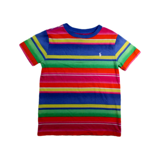 A Multicolour Short Sleeve T Shirts from Polo Ralph Lauren in size 6T for neutral. (Front View)