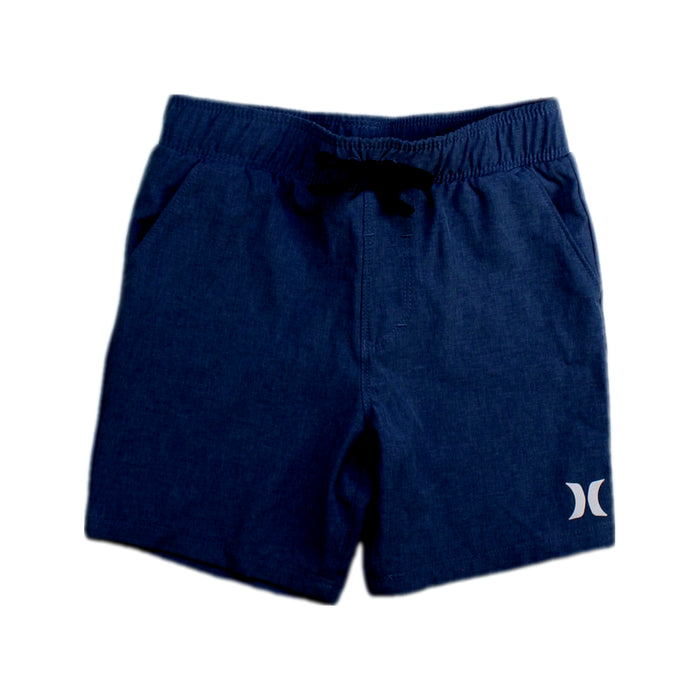 A Navy Shorts from Hurley in size 4T for boy. (Front View)