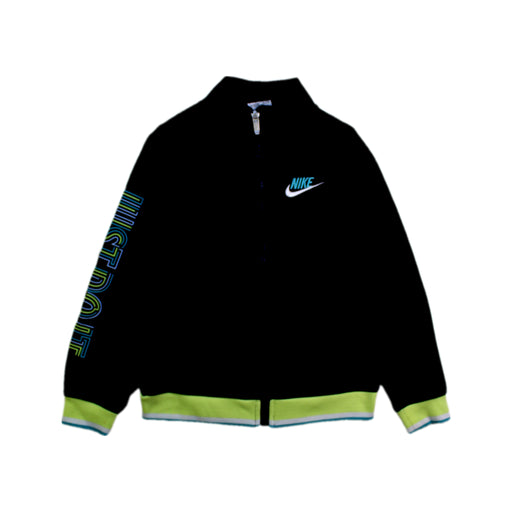 A Black Lightweight Jackets from Nike in size 6T for boy. (Front View)