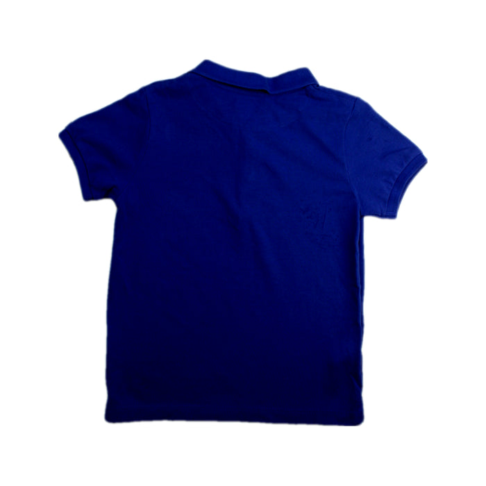 A Navy Short Sleeve Polos from Mayoral in size 5T for boy. (Back View)