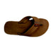 A Brown Flip Flops from Rainbow Sandals in size 7Y for boy. (Front View)