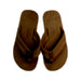 A Brown Flip Flops from Rainbow Sandals in size 7Y for boy. (Back View)