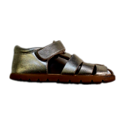 A Metallic Sandals from Bisgaard in size 6T for girl. (Front View)