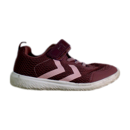 A Burgundy Sneakers from hummel in size 6T for girl. (Front View)